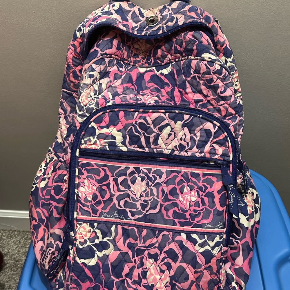Vera Bradley Pink and Blue Floral Backpack